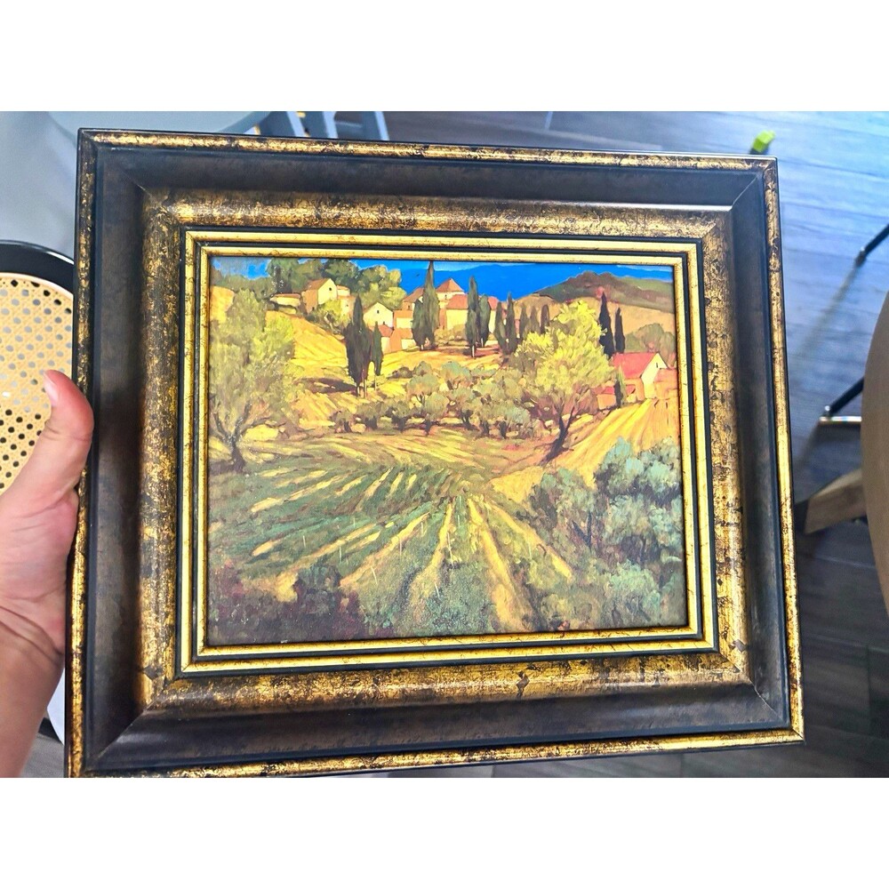 Framed fine art piece featuring "Mount Ventoux" by